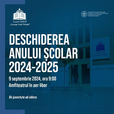 Deschiderea festivă a anului școlar 2024 2025 la Liceul UMFST George