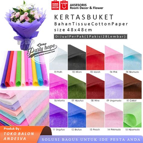 Jual Isi Kertas Tisu Buket Bunga Tissue Cotton Paper Wrapping