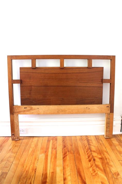 Vintage Midcentury Headboard Wood Single Twin Bed Haute Juice