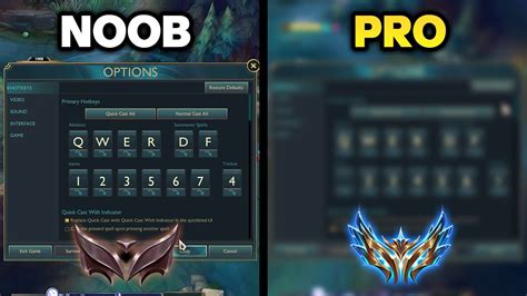 Settings Hotkeys Guide Best Settings For League Of Legends Youtube