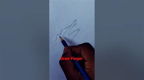 Draw Simple Fingers 🤞 🔥 Easy Tricks Shorts Youtubeshorts Short