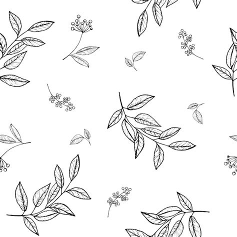 Premium Vector Hand Drawing Sketching Seamless Pattern With Vector