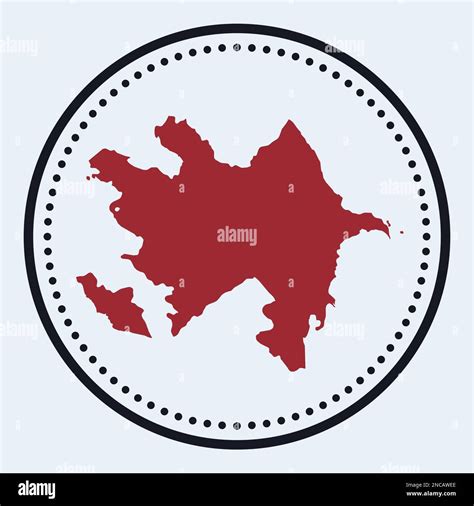Azerbaijan Round Stamp Round Logo With Country Map And Title Stylish