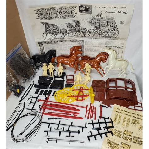 Vintage 50s Marx Wells Fargo Stagecoach Model Kit Concord Instructions