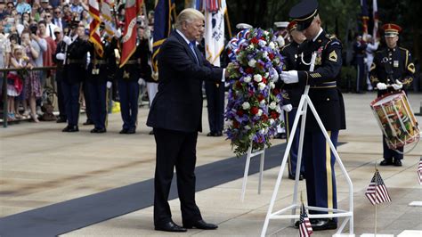 Trump Honors Fallen Warriors At Arlington National Cemetery Wbur News