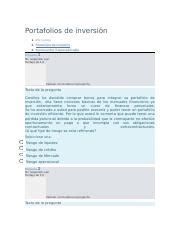 Portafolios de inversión auto blanco docx Portafolios de inversión 1