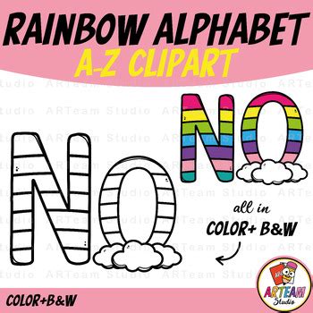 Rainbow Alphabet Clipart | ABC Learning For Kids [ ARTeam Studio ]