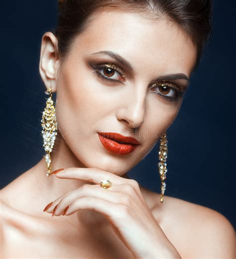 Shining face makeup stock image. Image of beautiful, close - 43940545