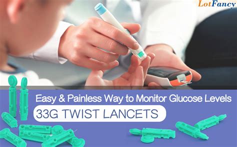 Amazon Lotfancy Lancets For Diabetes Testing Count Gauge