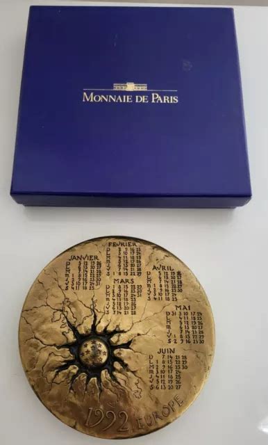 Medaille En Bronze Calendrier Annee Monnaie De Paris Eur