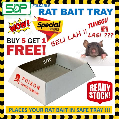 5pcs 100 Pcs 300pcs Bekas Ubat Tikus Rat Bait Tray Rat Poison