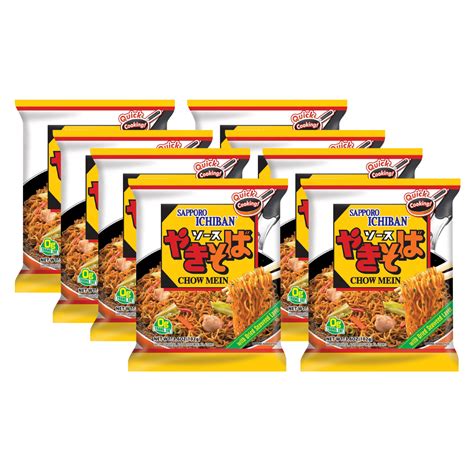 Sapporo Ichiban Yakisoba Instant Japanese Fried Noodles Chow Mein 3 6 Oz 102 G 8 Pack