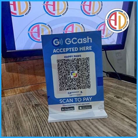 Qr Code Standee Signages Gcash Paymaya Bpi Bdo Banks Shopee