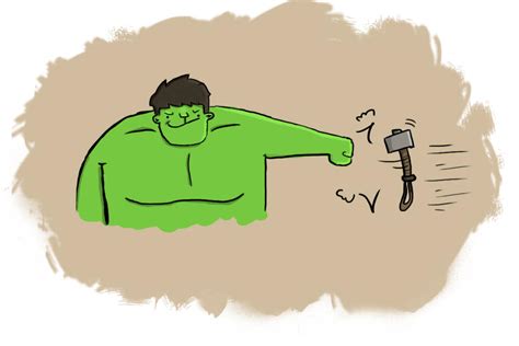 Hulk Punches Thor By Broncrab On Deviantart