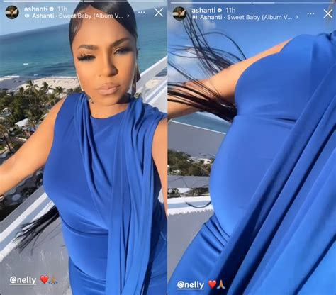 Ashanti Shows Off Baby Bump After Confirming She Nelly Are Pregnant