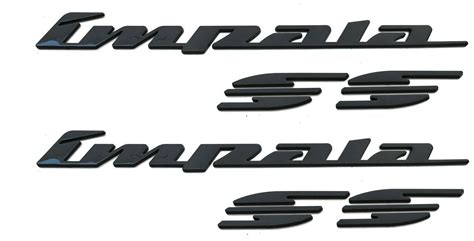 2pcs Impala SS Quarter Panel Emblems Decal 3D Badges For 94 96 SS