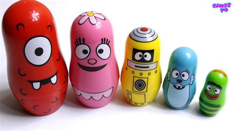 Yo Gabba Gabba Nesting Dolls Surprise Brobee Muno Foofa Plex Toodee Toys Youtube