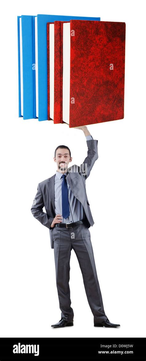 Businessman Holding Open Book Cut Out Stock Images Pictures Alamy