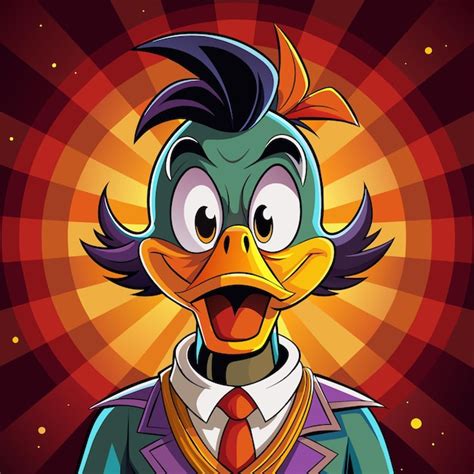 Una Caricatura De Un Pato Con Una Corbata Que Dice El Nombre De Un Pato