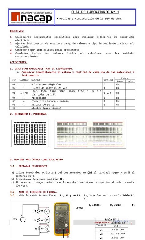 DOC Lab Nº 1 Medidas y Ley de Ohm DOKUMEN TIPS