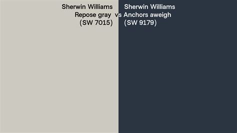 Sherwin Williams Repose Gray Vs Anchors Aweigh Side By Side Comparison