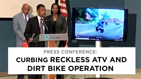 Press Conference Curbing Reckless ATV Dirt Bike Operations YouTube