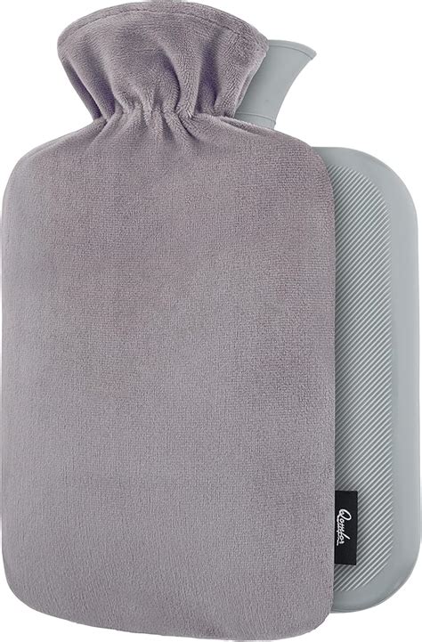 Hot Water Bottle With Fleece Cover Soft Premium Fluffy Cover L Large Capacity Hot Water