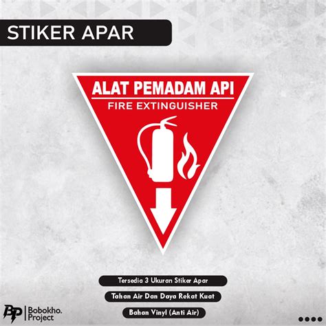 Jual Sticker Apar Stiker Alat Pemadam Rambu Kebakaran Segitiga