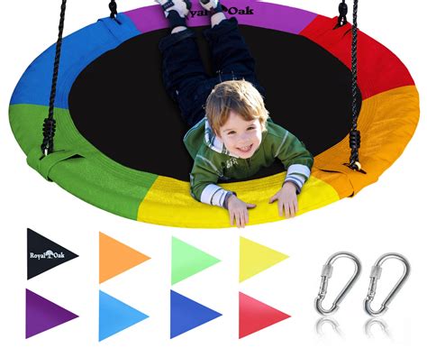 Giant Saucer Swing in Elite Rainbow with Bonus Carabiners and Flags - Royal Oak Store