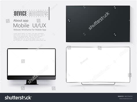 Realistic Tv Screen On Modern Red Stock Vector (Royalty Free) 1865704018