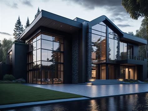 Premium Ai Image Big Modern Beautiful House