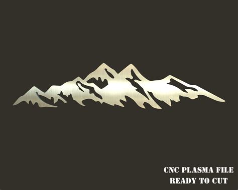 Mountain Dxf Wall Art Dxf Cnc Design Plasma Cutting Metal Etsy
