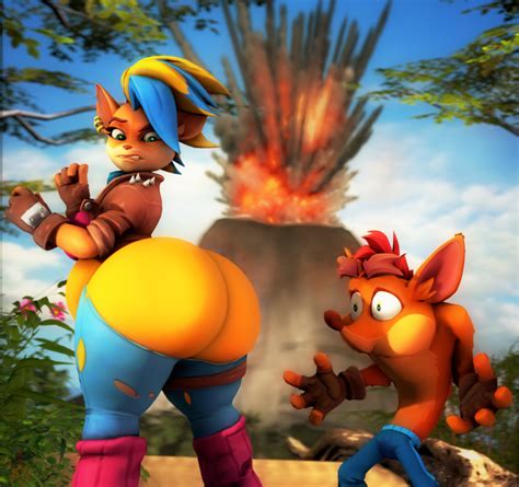 Rule Activision Anthro Ass Bandicoot Belly Big Belly Big Butt Blonde Hair Breasts Clothed