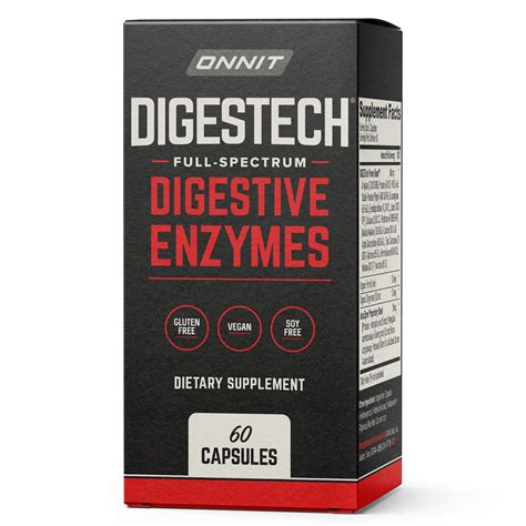 Onnit Digestech Full Spectrum Digestive Enzymes Dietary Supplement 60