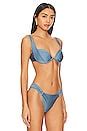 DEVON WINDSOR Cameron Bikini Top In Steel Blue REVOLVE