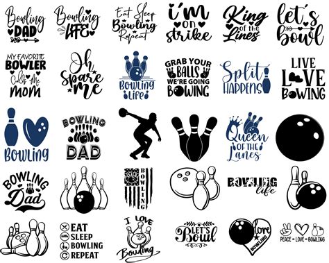 Bowling Svg Bowling Ball Bowling Quotes Svg Bundle Bowling Etsy