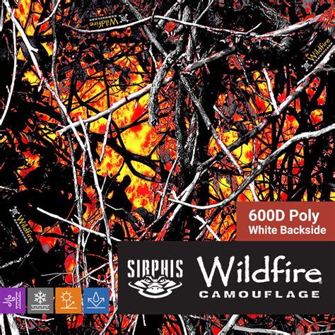 600d Poly Moon Shine Camo® Wildfire® 60 Camo Fabric Depot