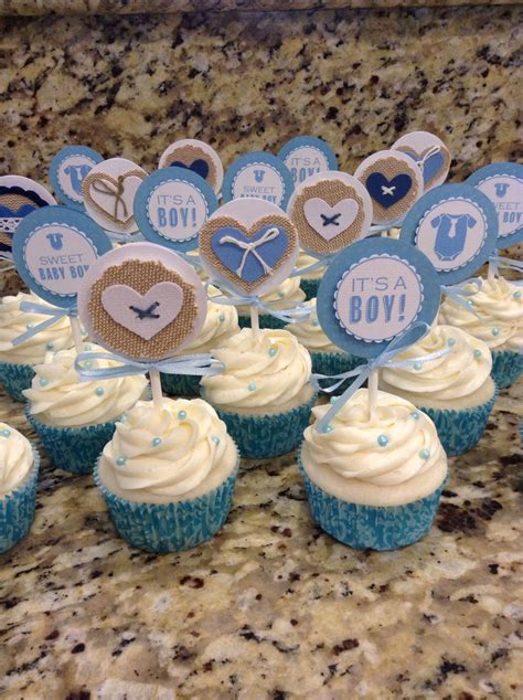 Adorable Baby Boy Shower Cupcakes