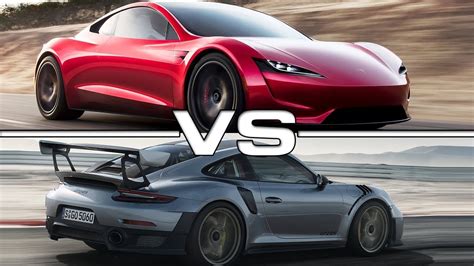 2020 Tesla Roadster Vs 2018 Porsche 911 Gt2 Rs Youtube