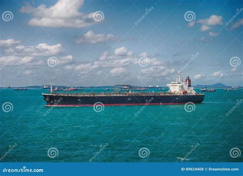A Motor Tanker Sailing On The High Sea Royalty Free Stock Photography