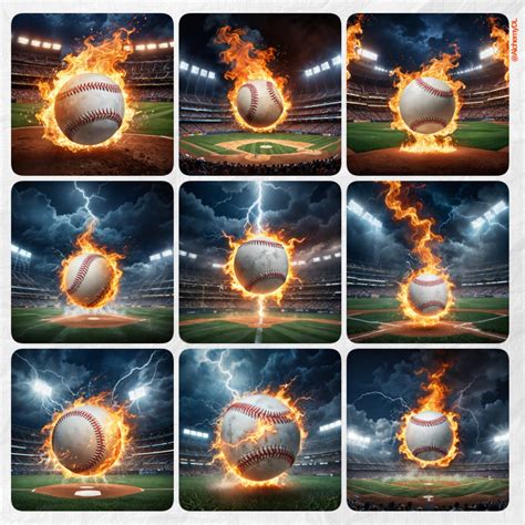 30 Epic Baseball Themed Backdrops Epic Fire And Lightning Baseball