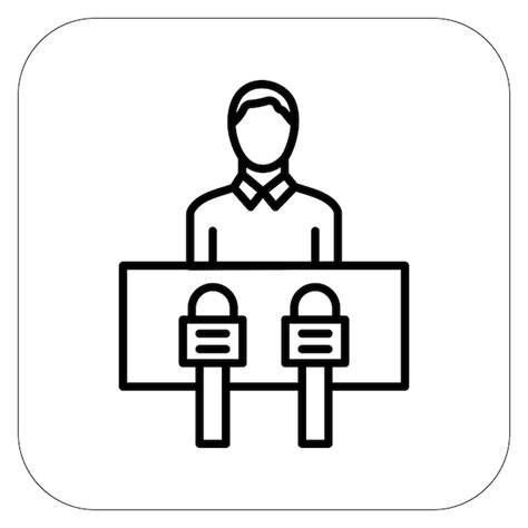 Premium Vector Press Conference Vector Illustration