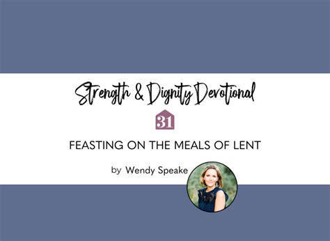 Feasting On The Meals Of Lent Club31women
