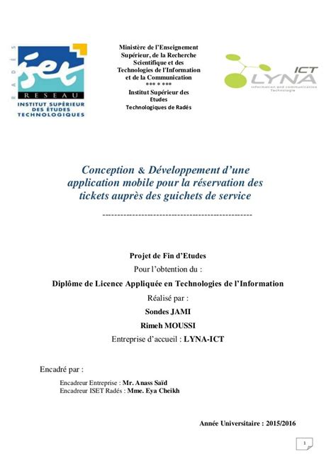 Exemple De Rapport De Stage Pfe Iset Itamasd