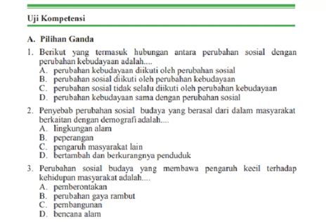 Kunci Jawaban Ips Kelas Smp Halaman Pilihan Ganda Dan Esai