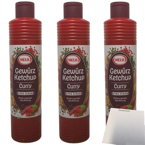 Hela Curry Gew Rz Ketchup Extra Scharf Er Pack X Ml Flasche U