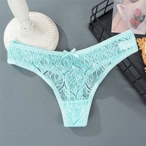 Culotte En Dentelle Taille Basse Pour Femme Green A Style Fran Ais Lingerie Blanc