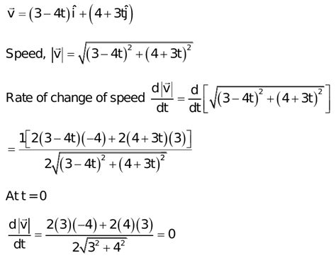 A Particle Is Moving In Xy Plane With Velocity 3 4t I 4 3t J M