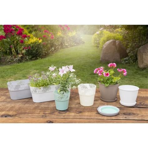 Cache Pot De Fleurs Anthracite X Cm Z Cdiscount Jardin