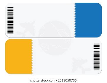 Airplane Tickets Boarding Pass Tickets Template Stock Vector Royalty